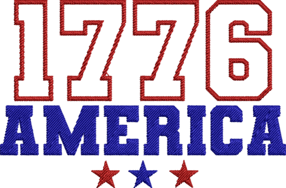 American 1776 Embroidery Design: A Bold Statement for Small Business Merch