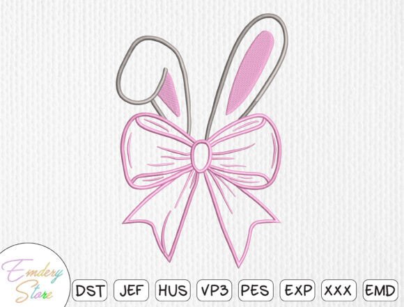 Bunny Bow Applique Embroidery Design Review for Apparel Projects