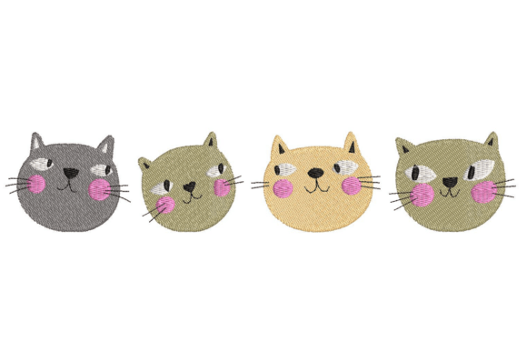Cat Heads Simple Embroidery Design Review for Seasonal Projects