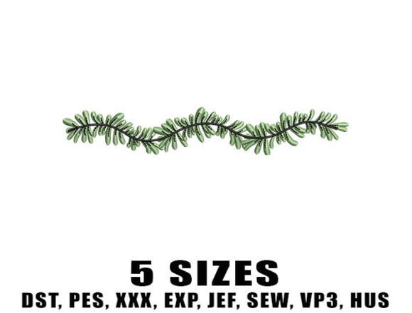 Christmas Pine Garland Embroidery Design Review for Apparel Projects