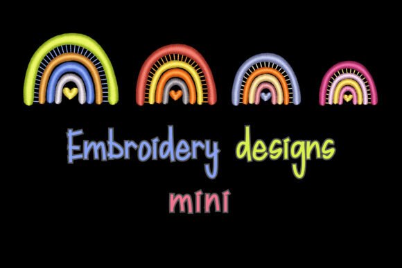 Colorful Rainbow Embroidery for Boutique Sweatshirts