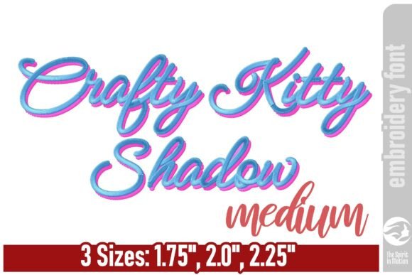 Crafty Kitty Shadow Embroidery Font - M Review for Craft Fair & Handmade Market