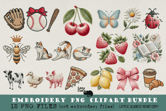 Embroidery PNG Clipart Bundle Review for Etsy Sellers
