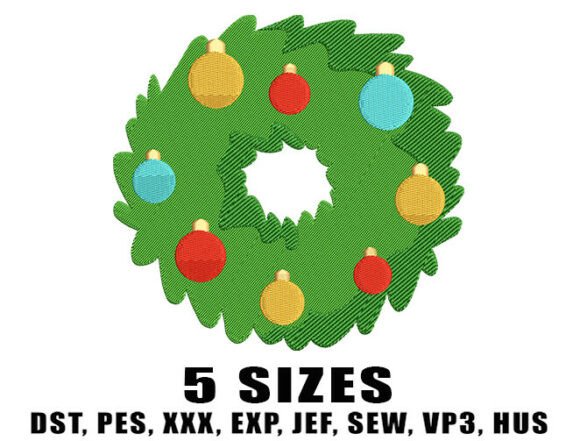 Festive Ball Wreath Embroidery Design Review for Apparel Projects