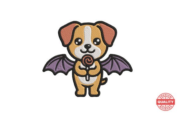 Halloween Bat Dog Embroidery: A Versatile Design for Small Business Merch