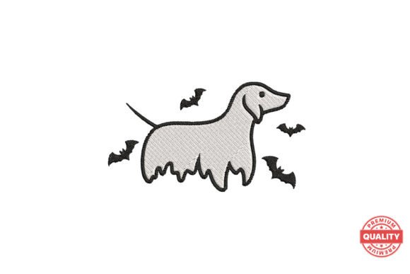 Halloween Ghost Dog Embroidery Review for Boutique Sweatshirts
