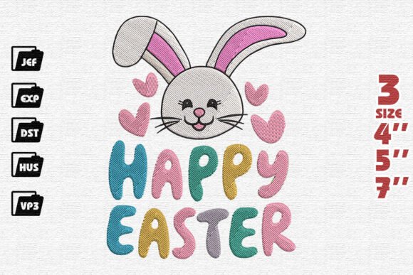 Happy Easter Day Embroidery Design Review for Small Business Merch