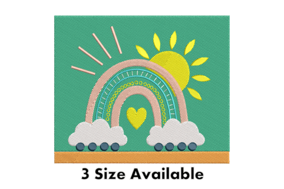 Rainbow Sun Embroidery Design: A Seasonal Spark of Positivity