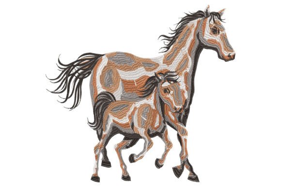 Running Mare and Foal Embroidery Review for Seasonal Projects