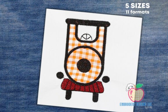 Simple Train Engine Applique Embroidery Review for Craft Fair Success