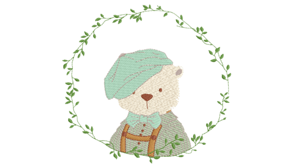 Vintage Bear with Cap Embroidery Design: A Versatile Addition to Your Shop
