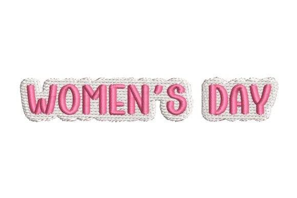 Women's Day Text Embroidery Design Review